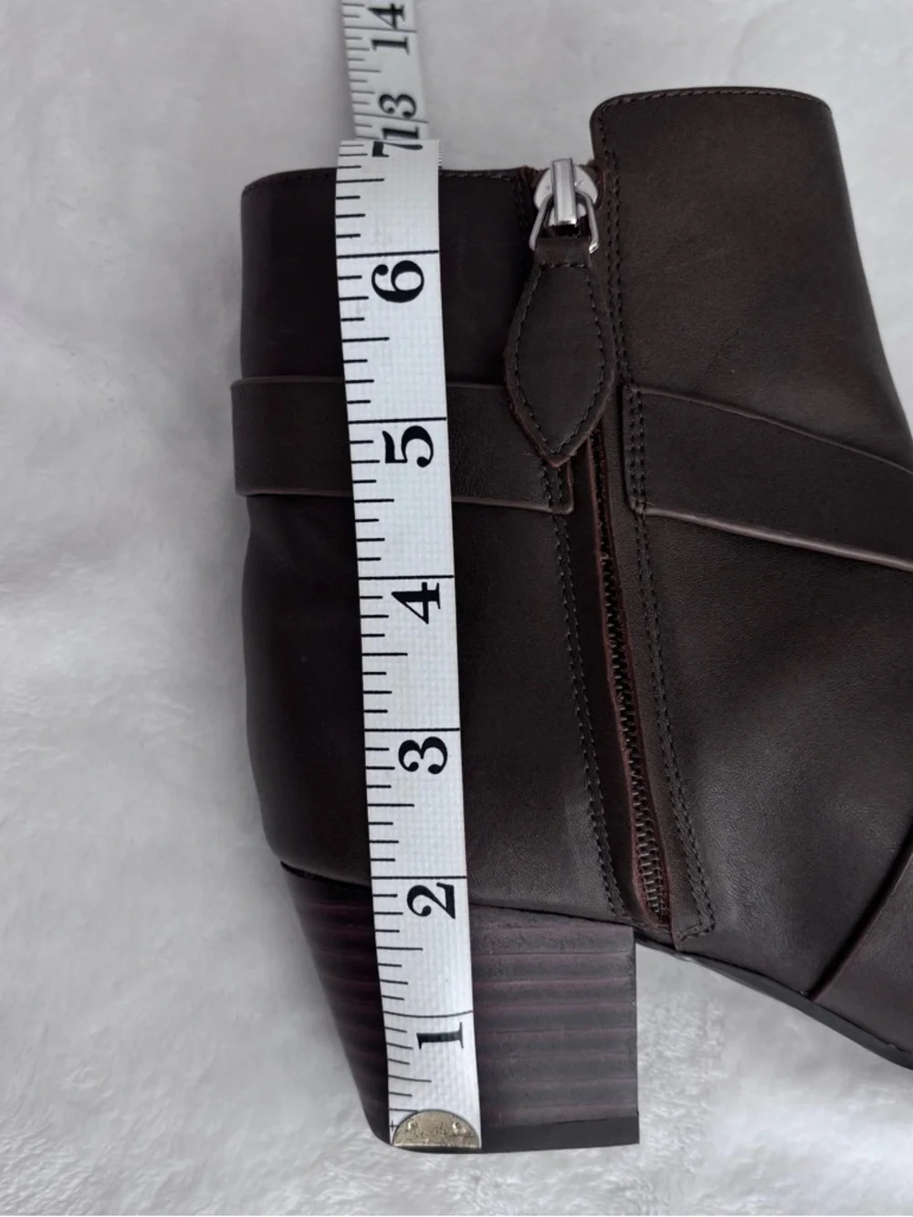 REBECCA MINKOFF Brown Bowery Buckle Ankle Square Pointy Toe Bootie--NEW--7.5